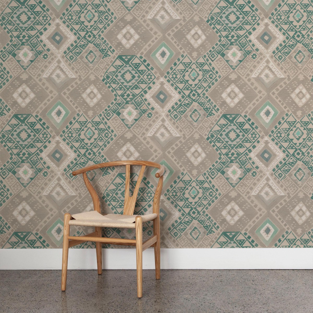 KILIM in Water Green