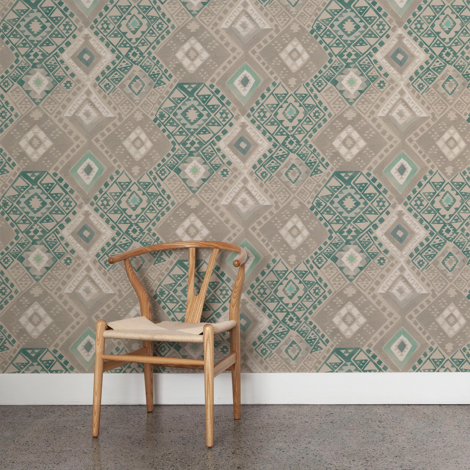 KILIM in Water Green